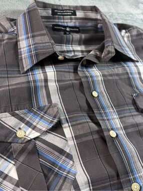 Beverly Hills Polo Club Men's Plaid Long Sleeve Western Pearl Snap Shirt Men 3XL